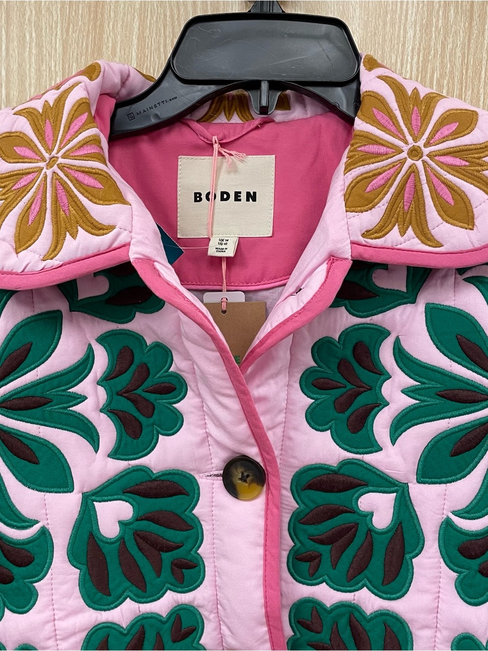 NWT Boden Pink Multi Applique Jacket Size 10 - Picture 2 of 9